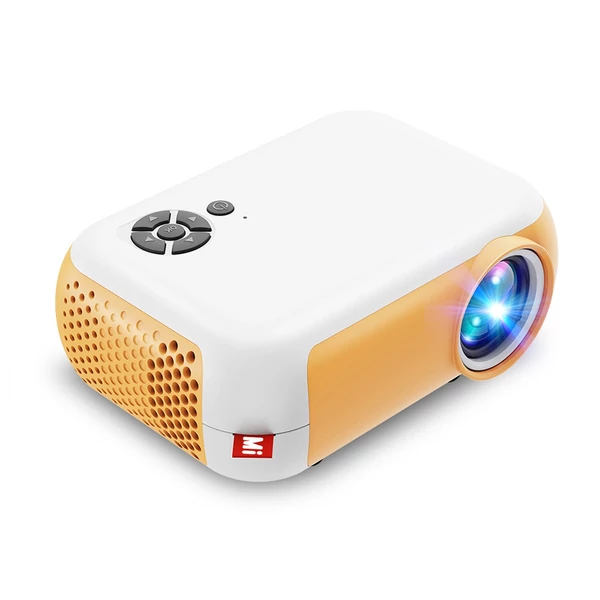 TransJee A10 Mini LCD LED projektor 1080P házimozi HD IN AV USB TF kártyanyílással, 3,5 mm-es audio kimeneti távirányítóval