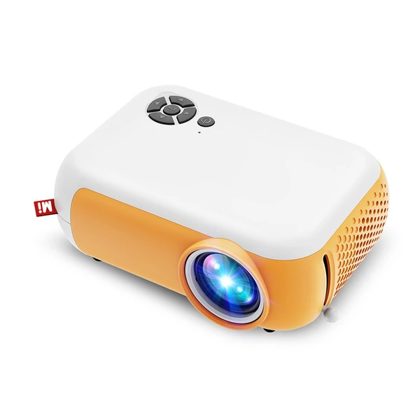 TransJee A10 Mini LCD LED projektor 1080P házimozi HD IN AV USB TF kártyanyílással, 3,5 mm-es audio kimeneti távirányítóval