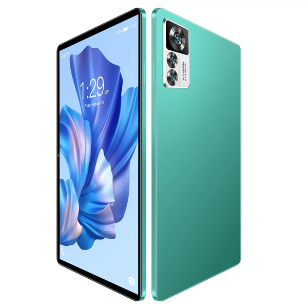 10,1 hüvelykes táblagép 8 GB + 256 GB 5G MTK6797 nagy tisztaságú képernyő BT5.0 7000 mAh akkumulátor - Zöld