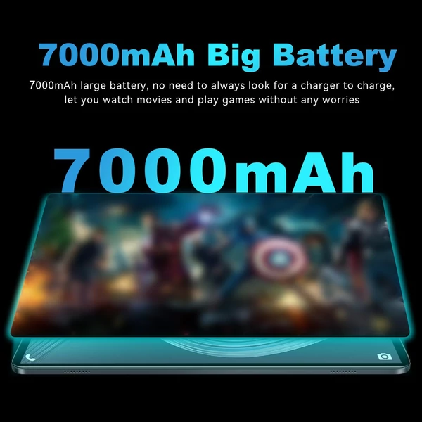 10,1 hüvelykes táblagép 8 GB + 256 GB 5G MTK6797 nagy tisztaságú képernyő BT5.0 7000 mAh akkumulátor - Zöld