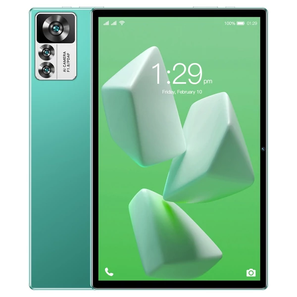10,1 hüvelykes táblagép 8 GB + 256 GB 5G MTK6797 nagy tisztaságú képernyő BT5.0 7000 mAh akkumulátor - Zöld