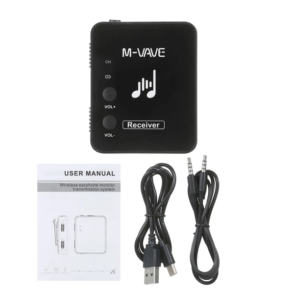 M-VAVE WP-10 2,4 GHz-es újratölthető adó + 2 db vevő