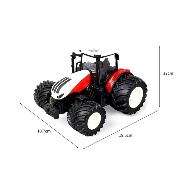 1 : 24 méretarányú 2,4 GHz-es távirányítós traktorjáték pótkocsival, megfogó szénabálákkal, csavarhúzóval