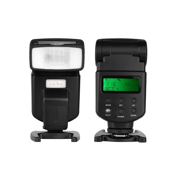 Andoer univerzális vaku Speedlite GN40 állítható LED-es töltőfény a fényképezőgépen lévő vaku konzollal