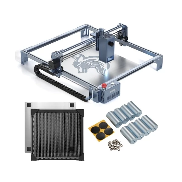 Swiitol C24 Pro 24 W lézergravírozó 400x400 mm-es méhsejt munkaasztallal és 8 db magasra emelt talpbetéttel