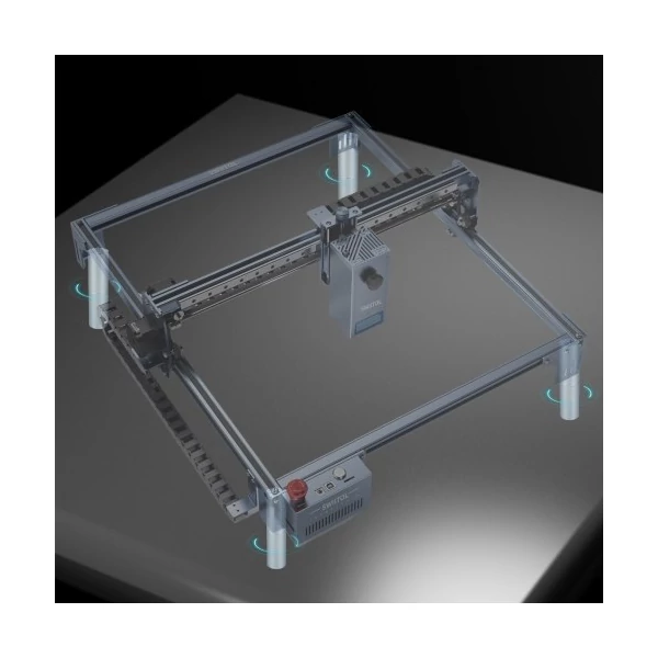 Swiitol C24 Pro 24W lézergravírozó hengerrel, 400x400 mm-es méhsejt munkaasztallal és 8 db magasított talpbetéttel