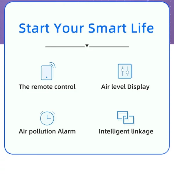 Tuya Intelligens 5 az 1-ben levegőminőség monitor - WiFi