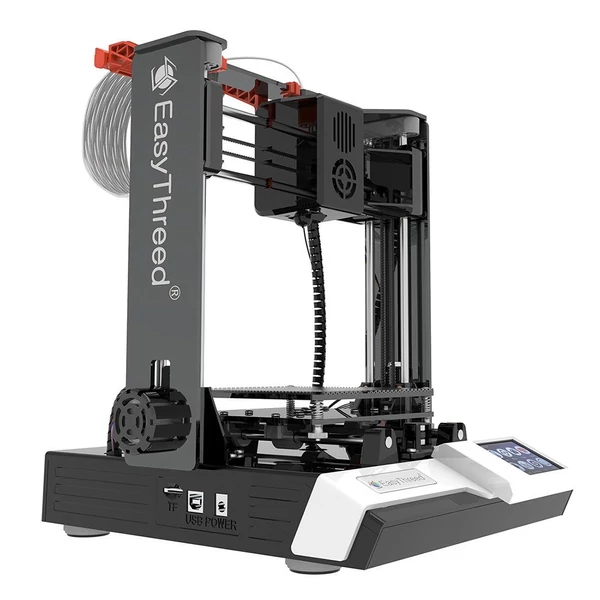 EasyThreed K6 Plus 3D nyomtató FDM 150x150x150mm nyomtatási méret kezdőknek 10 m-es PLA mintaszálas - Fekete