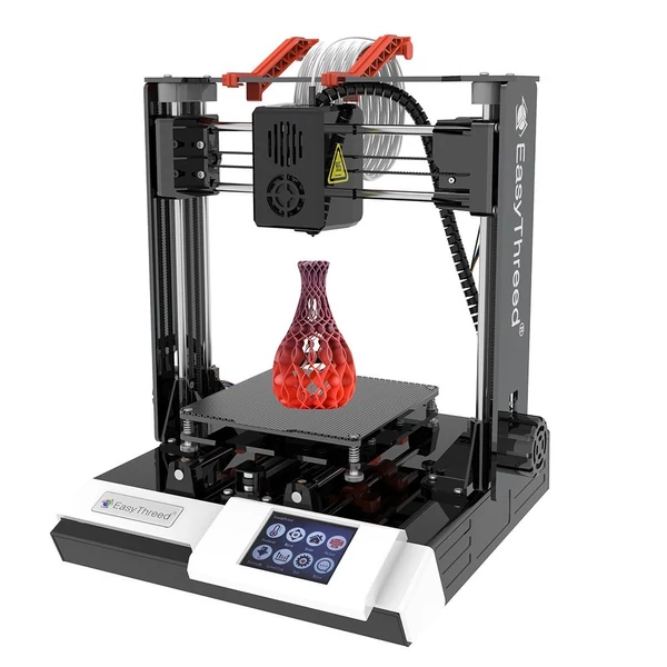 EasyThreed K6 Plus 3D nyomtató FDM 150x150x150mm nyomtatási méret kezdőknek 10 m-es PLA mintaszálas - Fekete