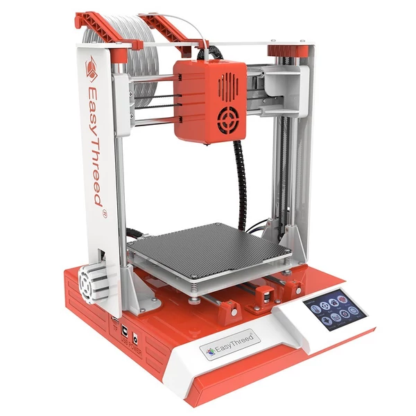 EasyThreed K6 Plus 3D nyomtató FDM 150x150x150mm nyomtatási méret kezdőknek 10 m-es PLA mintaszálas - Narancs