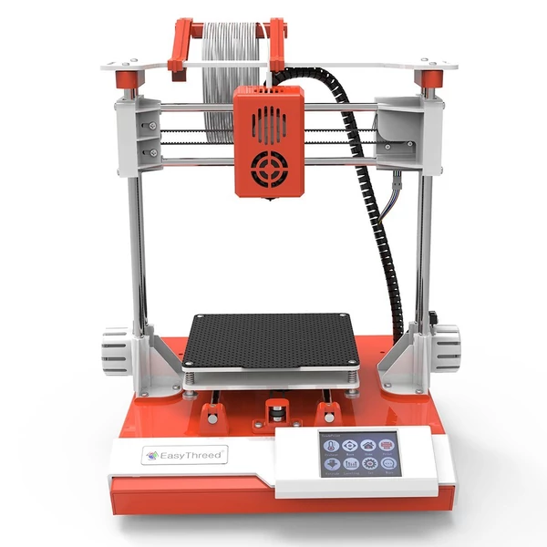 EasyThreed K6 3D nyomtató FDM 150x150x150 mm nyomtatási méret kezdőknek 10 m-es PLA mintaszálas - Narancs