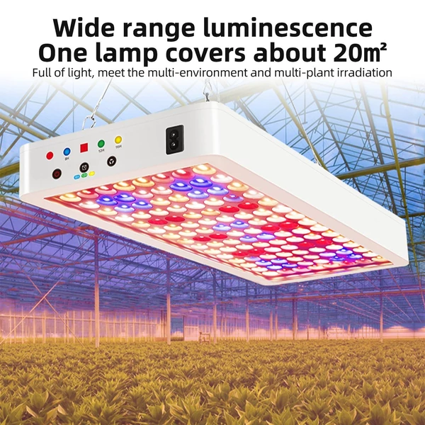 LED-es növekedési lámpák beltéri növényekhez 3 üzemmód 8 óra / 12 óra / 16 óra időzítő, távirányító - Fehér