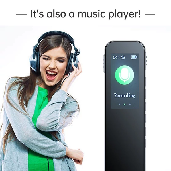 Digitális hangrögzítő fülhallgatóval (64 GB)