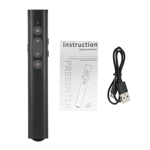Bisofice lézeres prezentációs mutató PowerPoint PPT Clickerhez USB/Type-C kétfejes vevővel