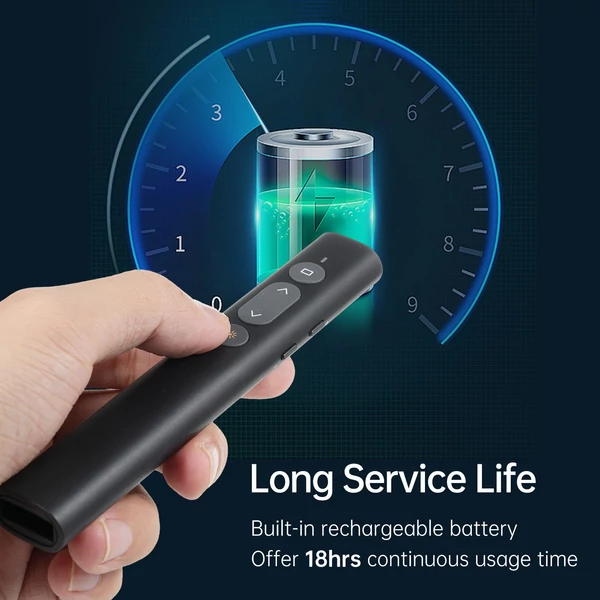 Bisofice lézeres prezentációs mutató PowerPoint PPT Clickerhez USB/Type-C kétfejes vevővel