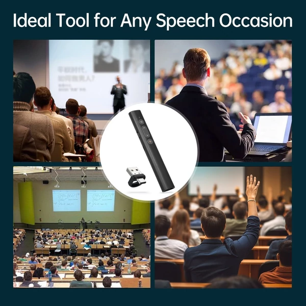 Bisofice lézeres prezentációs mutató PowerPoint PPT Clickerhez USB/Type-C kétfejes vevővel