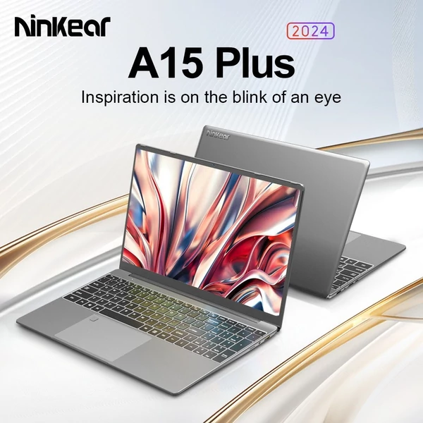 Ninkear A15PLUS laptop 15,6 hüvelykes FHD IPS képernyő 1920*1080 kijelző 32GB DDR4 Windows 11 - 512GB SSD, ezüst