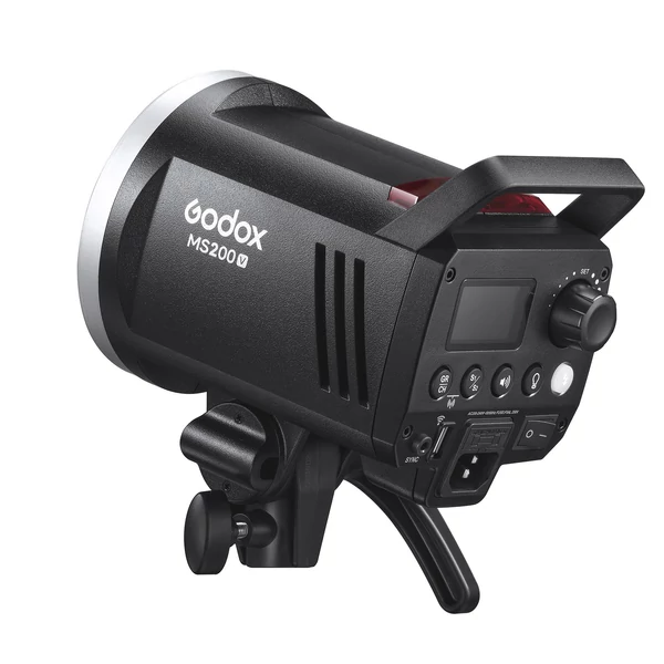 Godox MS200-V továbbfejlesztett stúdióvaku 200 Ws villanófény GN53 0,1-1,8S újrahasznosítási idő 5600±200K 2,4G vezeték nélküli X rendszer 10 W-os LED modellező lámpával, Bowens rögzítéssel