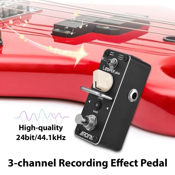 AROMA Loop pedál elektromos gitárhoz 24 bit/44,1 khz Looper effekt pedál