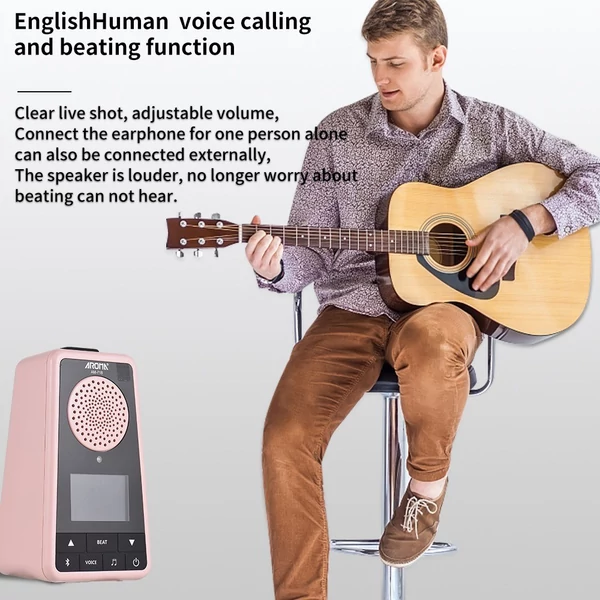 AROMA 2 az 1-ben Metronome BT hangszóró gitárzongora dobhegedűhöz - Pink