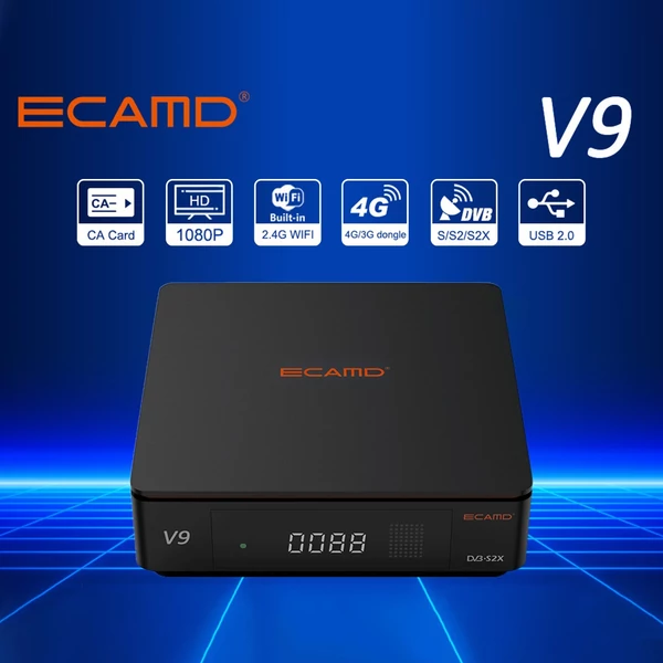 ECAMD V9 DVB-S2 Set Top Box vevő VCM/ACM/Multi-stream digitális TV jelvevő