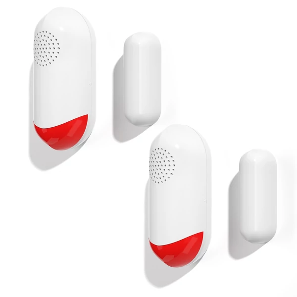 Vezeték nélküli WIFI mágneses érzékelő hang- és fényérzékelő, intelligens hangriasztó (2 db)