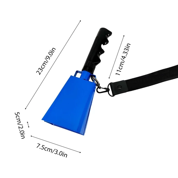 Tehénharang zajkeltő fogantyúval focihoz, játékokhoz, tanyákhoz, sporteseményekhez, partikhoz, koncertekhez (2 csomag) - Kék