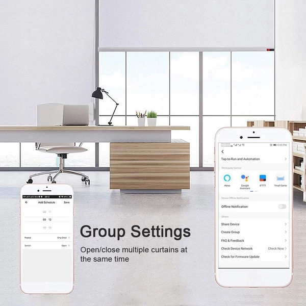 Tuya wifi intelligens húzó gyöngy motor elektromos henger függönyhöz, redőnyök automatikus nyitó alkalmazás/hang/távirányító időzítő beállítása Kompatibilis az Alexa Google asszisztenssel