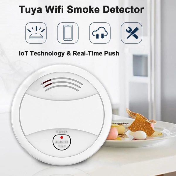Tuya Wifi független fotoelektromos füstérzékelő