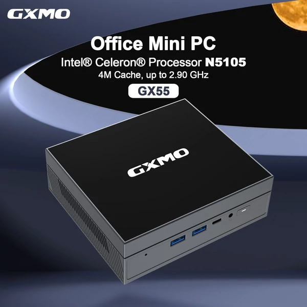 GXMO GX55 Mini PC asztali számítógép 16G DDR4 kétcsatornás 512GB SSD tárhely