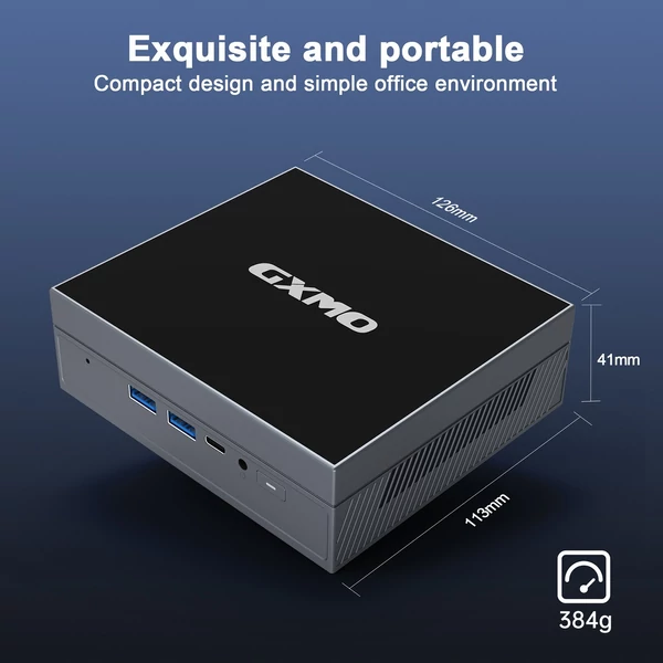 GXMO GX55 Mini PC asztali számítógép 16G DDR4 kétcsatornás 512GB SSD tárhely