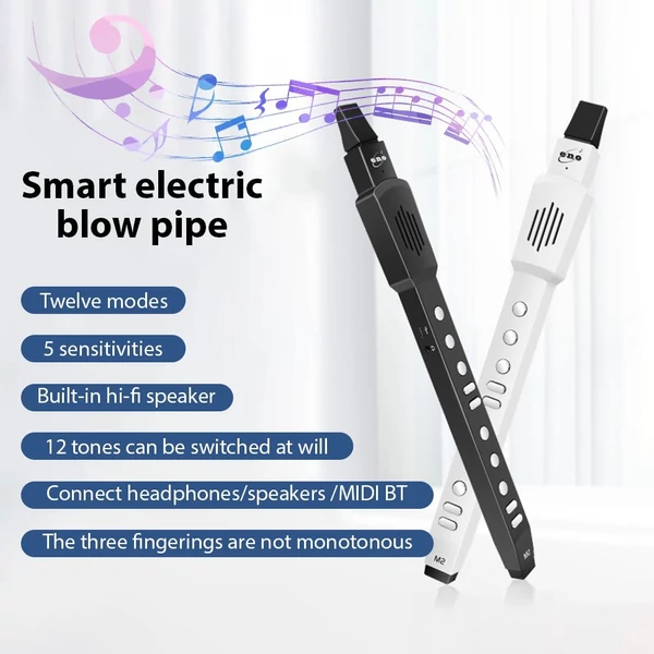 ENO M2 Smart elektromos fúvócsöves hordozható automatikus vibrációs mini fuvola szaxofon - Fehér