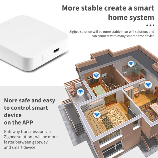 Tuya ZigBee intelligens átjáró Tuya / Smart Life APP vezeték nélküli távirányító