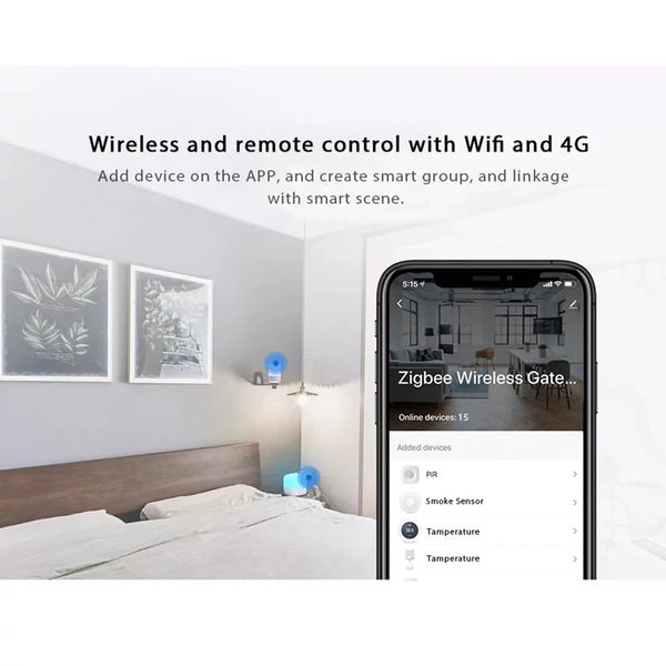 Tuya ZigBee intelligens átjáró Tuya / Smart Life APP vezeték nélküli távirányító