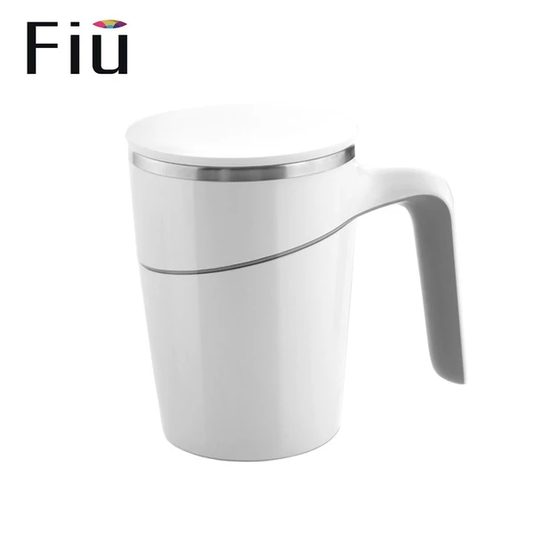 Fiu 470ml Elegant zuhanásmentes szigetelt víz, tea, kávés bögre - Fehér