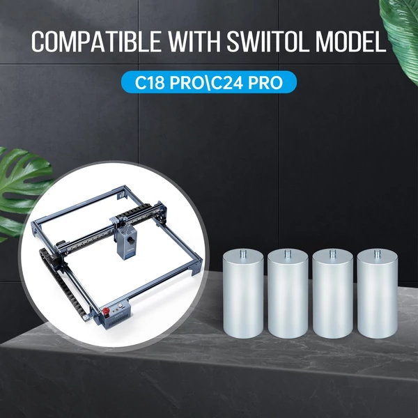 Swiitol C18 Pro 18W lézergravírozó 400x400mm-es méhsejt munkaasztallal és 8 db magasra emelt talpbetéttel