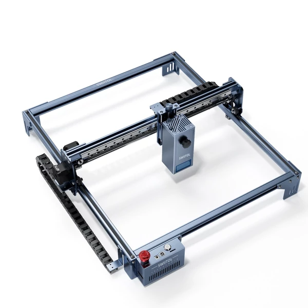 Swiitol C18 Pro 18W lézergravírozó hengerrel és légsegéd szivattyúval, valamint 8 db magasított lábfejjel és 400x400 mm-es méhsejt munkaasztallal