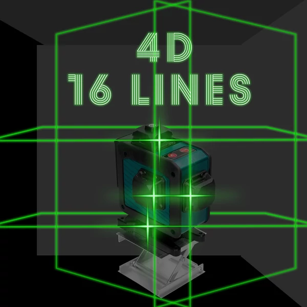 Többfunkciós, 16 soros lézeres szintezőeszköz 3°-os önszintező, többirányú földfalmatrica