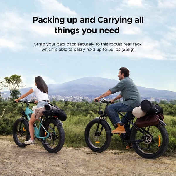 ENGWE E26 Ebike 26*4,0 hüvelykes gumiabroncs, 250 W-os motor, kettős felfüggesztés, terepkerékpár 140 km-es hatótáv (magas lépcsős) - Sárga