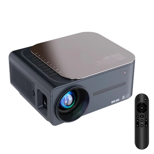 8K HDR Ultra Clear 2,4G+5G WiFi BT5.0 trapézkorrekciós hordozható projektor Android 9 80 hüvelykes képernyő AI Intelligens hangvezérlés