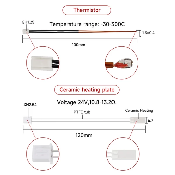 Továbbfejlesztett Extruder Hotend Kit V2.0 a Bambu Lab X1C P1P extrudálófejhez a magas hőmérsékletű, gyors és stabil 3D nyomtatáshoz