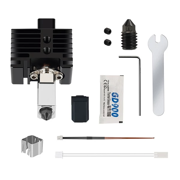 Továbbfejlesztett Extruder Hotend Kit V2.0 a Bambu Lab X1C P1P extrudálófejhez a magas hőmérsékletű, gyors és stabil 3D nyomtatáshoz