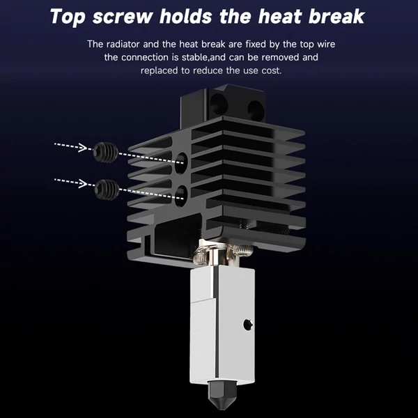 Továbbfejlesztett Extruder Hotend Kit V2.0 a Bambu Lab X1C P1P extrudálófejhez a magas hőmérsékletű, gyors és stabil 3D nyomtatáshoz