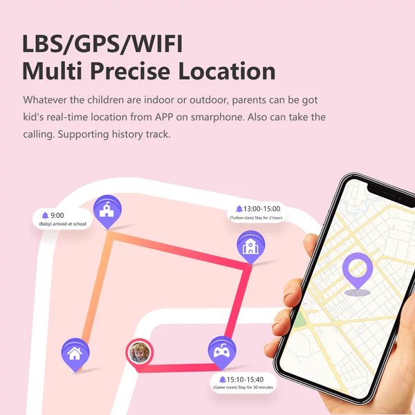 LT21 4G GPS gyermek követő okosóra WiFi-vel, SMS-sel, hívásokkal, hang- és videocsevegés, BT, ébresztőóra, lépésszámláló, karóra - Kék