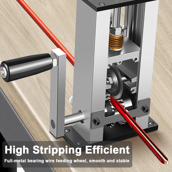 Hordozható háztartási 1-25 mm-es kábelhámozó gép kézi forgattyús támasztékkal
