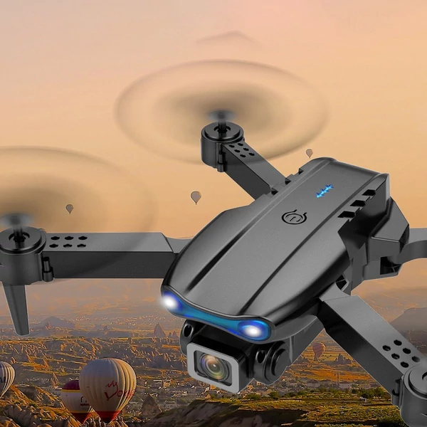 E99pro mini távirányító összecsukható drónnal, nagy tisztaságú légi fotózás, fej nélküli mód, magasságtartás intelligens objektumészlelés – Szürke,4K kettős kamera