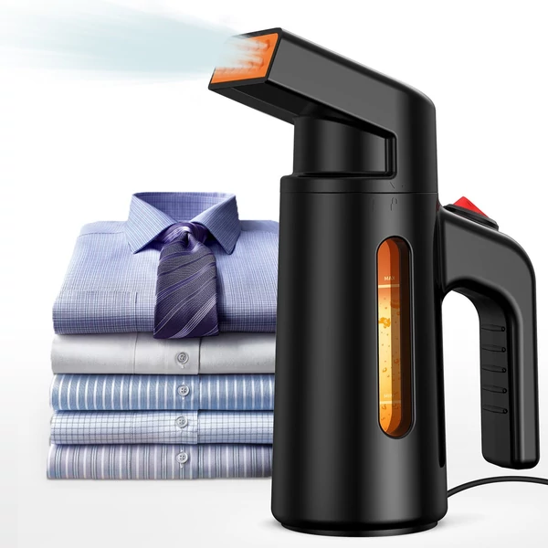 25s gyorsgőzölő 700 W, 180 ml kapacitású, erős áthatoló, hordozható ruhákhoz - Fekete