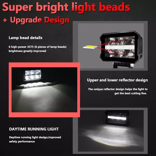 100 W-os spot LED fénysor, 5 hüvelykes 10000LM vezetőlámpa, vízálló