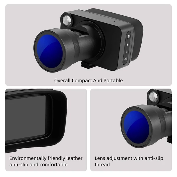 Infravörös éjjellátó távcső 3 hüvelykes kijelző 4K érzékelő 5X digitális optikai zoom 2000 mAh akkumulátor 800 millió látótáv -  Memóriakártya nélkül