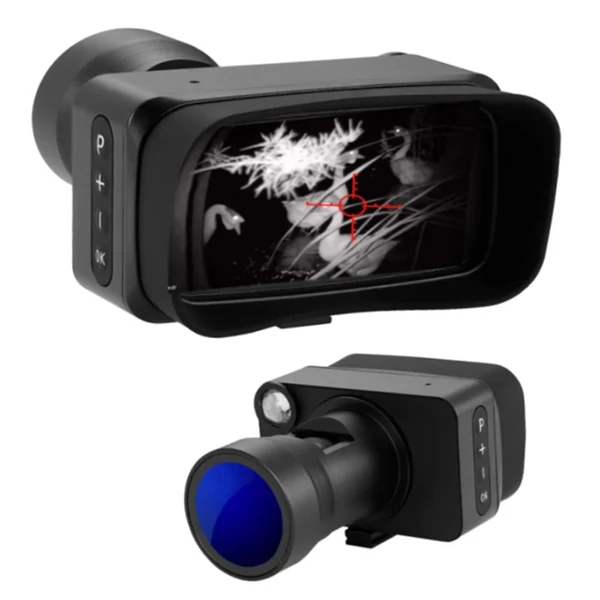 Infravörös éjjellátó távcső 3 hüvelykes kijelző 4K érzékelő 5X digitális optikai zoom 2000 mAh akkumulátor 800 millió látótáv -  Memóriakártya nélkül